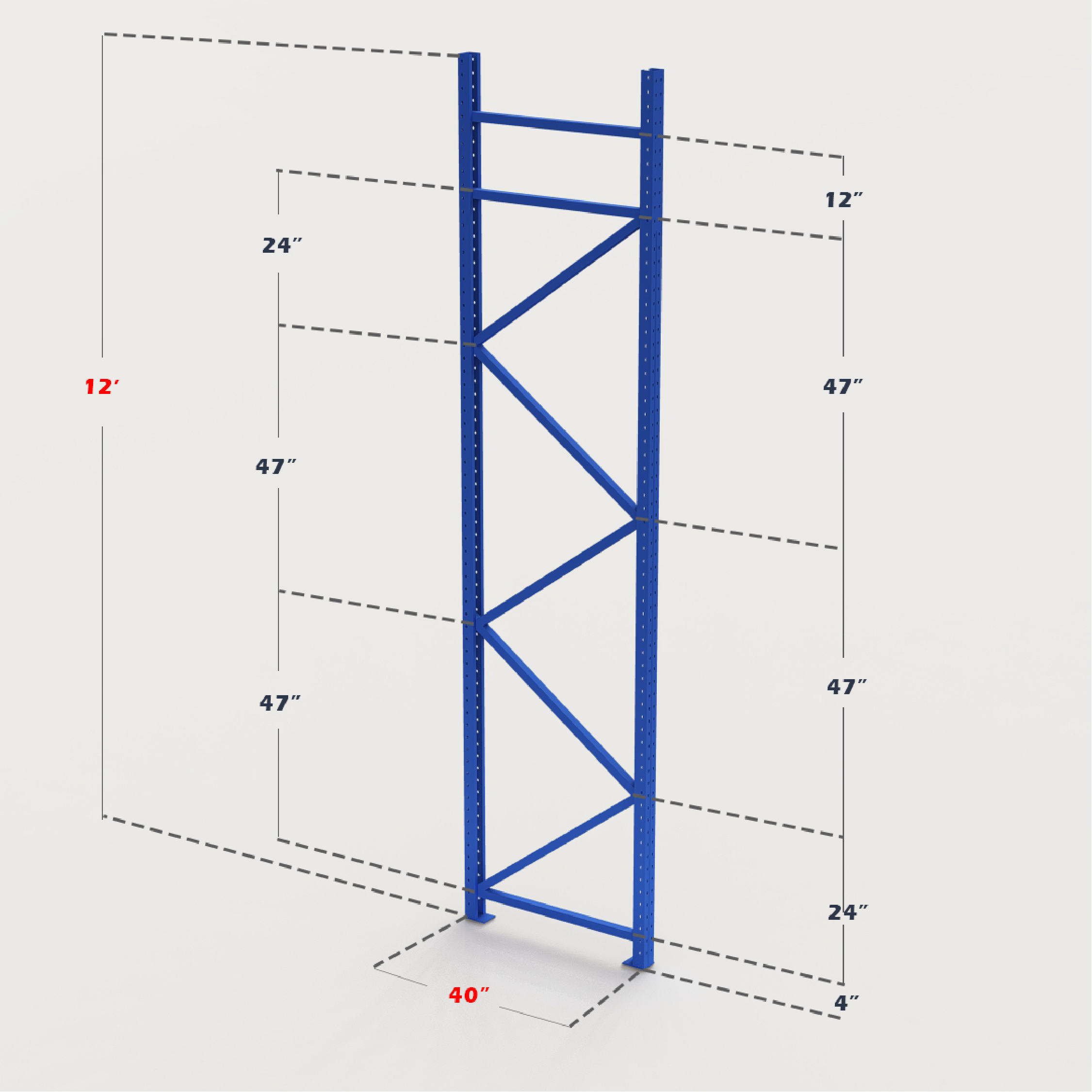 Storage Rack Upright Column Uprights – Rack Nation